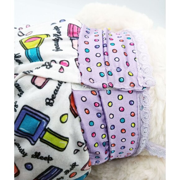 White Build a Bear Plush Beauty Sleep Pajamas 15 Inch Soft BBWS Stuffed Animal - Picture 15 of 15